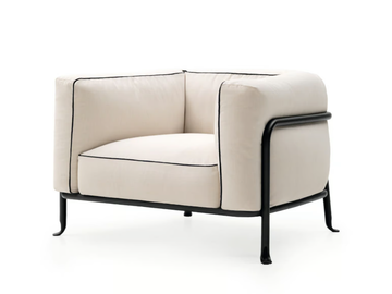 BOREA - Fabric garden armchair with armrests by B&B Italia Outdoor - view 3